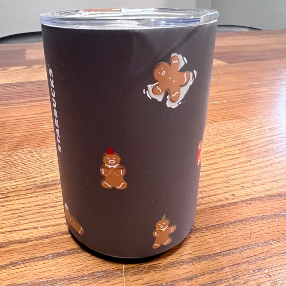 NWT🎄Starbucks x MiiR 2025 Holiday Winter Grey Gingerbread Men SS 16 oz Mug - Picture 4 of 7